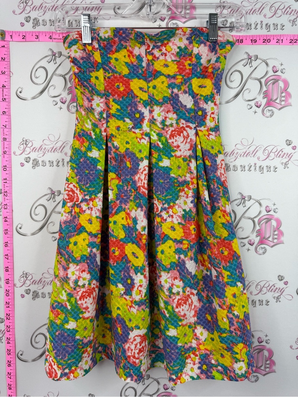 Cooperative dress Multicolor Floral Strapless Mini Dress